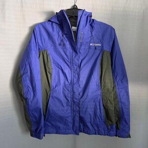 Columbia Windbreaker Women’s OmniTech Full zip Periwinkle/Sage Green Size Small